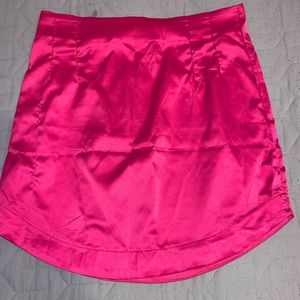 Hot pink silk skirt
